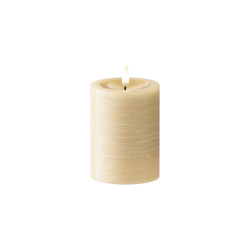LED Blockljus Ø 7,5 x 10 cm Ljus Karamell