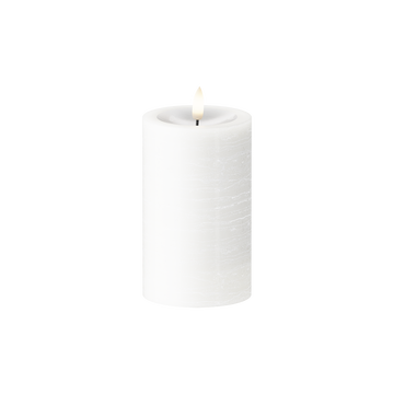 LED Blockljus Ø 7,5 x 12,5 cm Vit