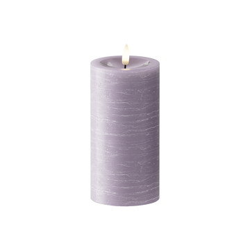 LED Blockljus Ø 7,5 x 15 cm Lavendel