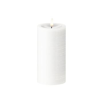 LED Blokklys Ø 7,5 x 15 cm Hvit
