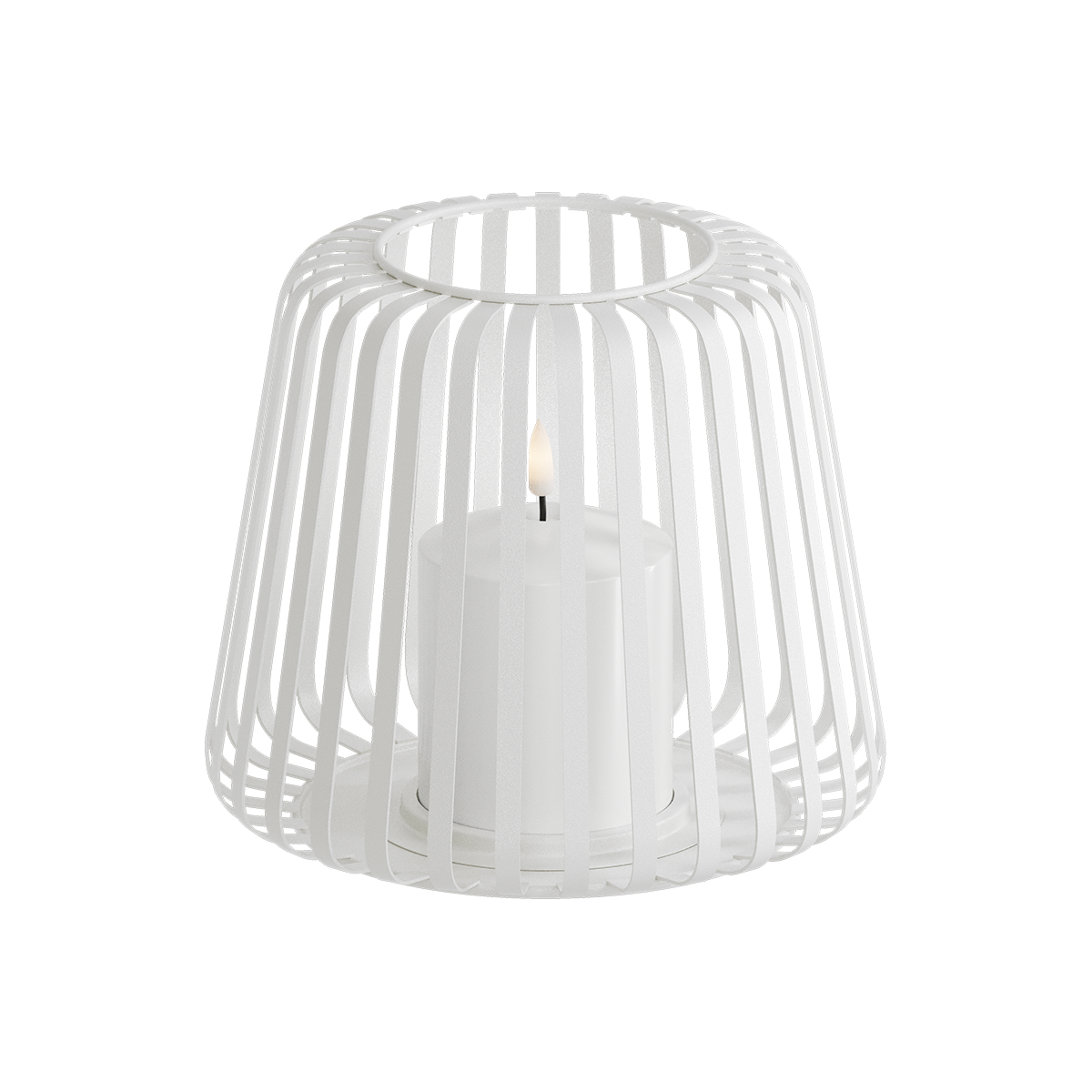 LED lucerna Ø 20 x 17 cm Bílá