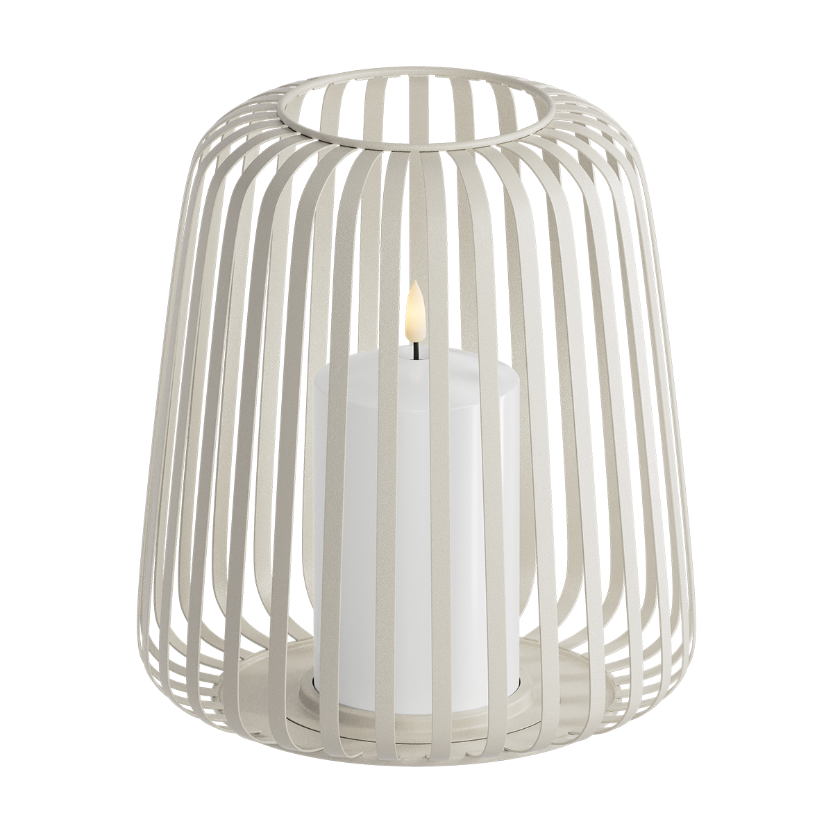 LED lucerna Ø 20 x 22 cm Písková