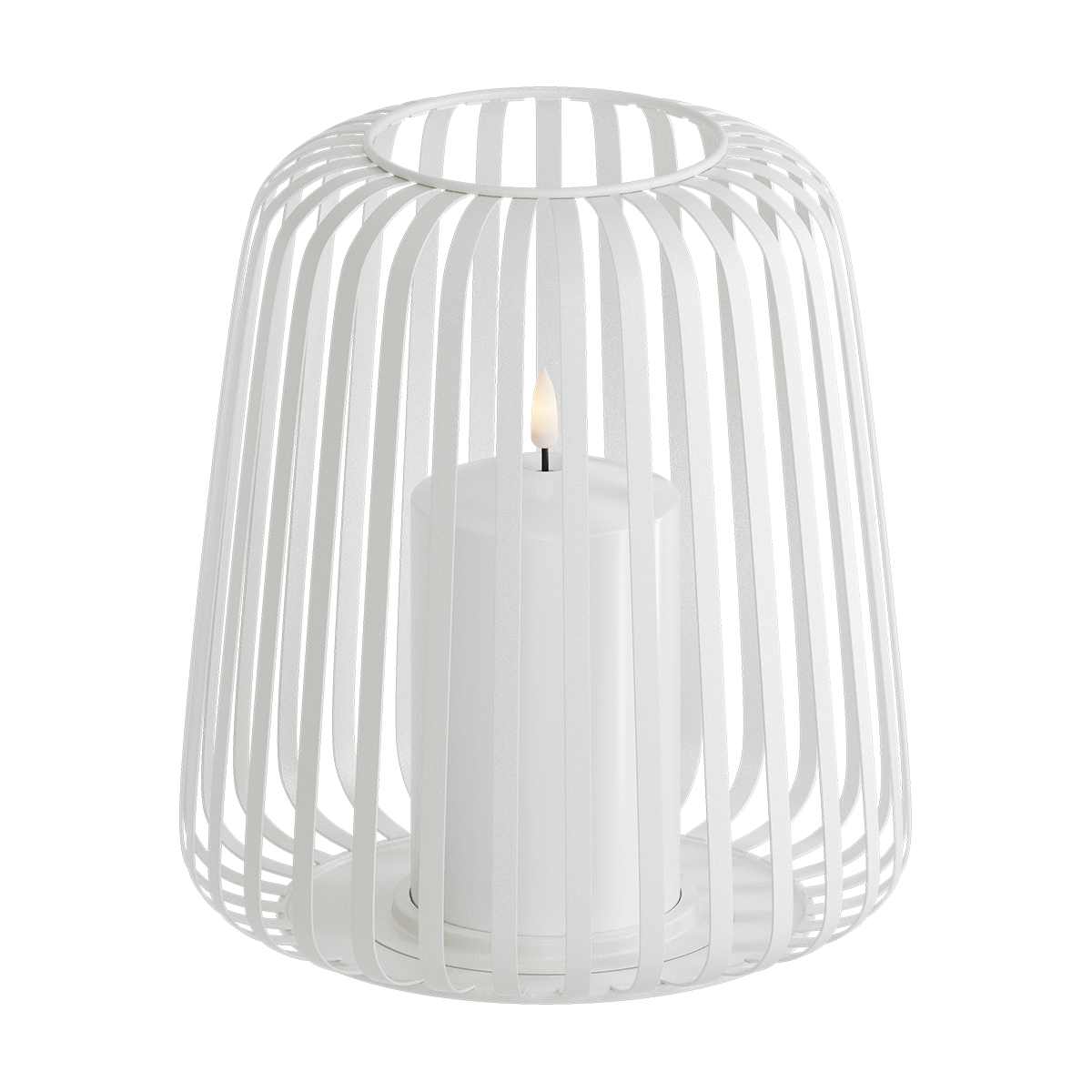 LED latern Ø 20 x 22 cm Valge