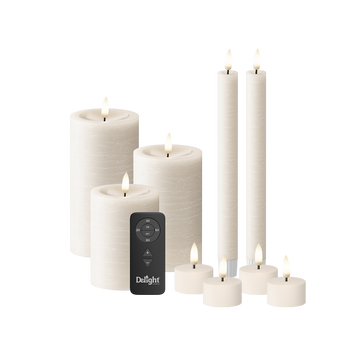 LED Light pakett 9 tk, Ivory