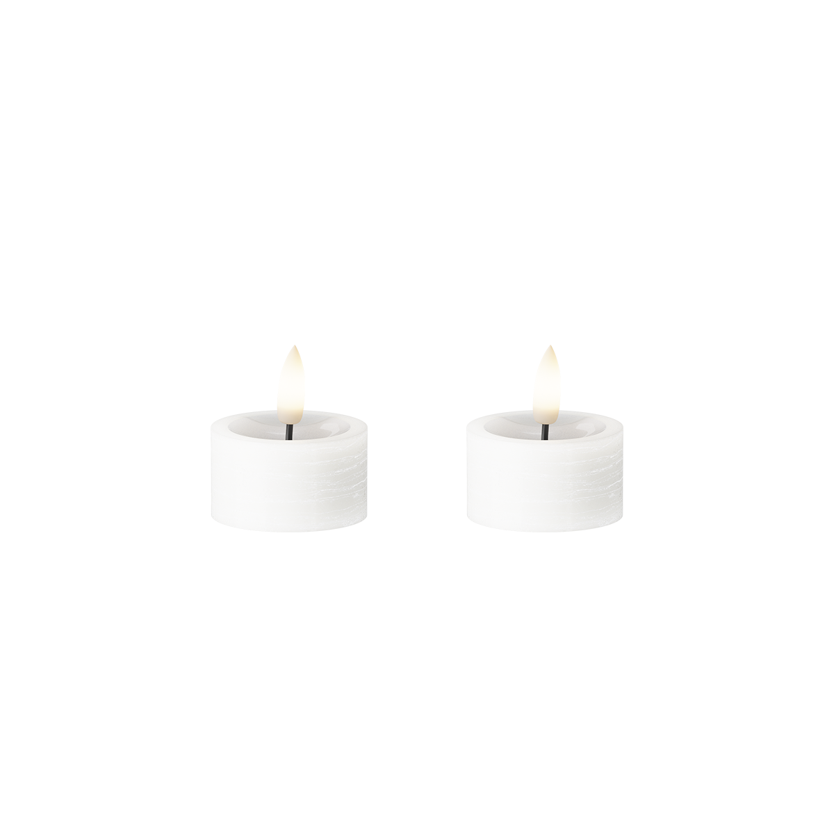 LED-teeküünal 2 tk, Ø 4,5 x 2,5 cm Valge