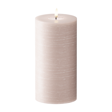 LED Blockljus WetLook Ø 10 x 20 cm Rosa