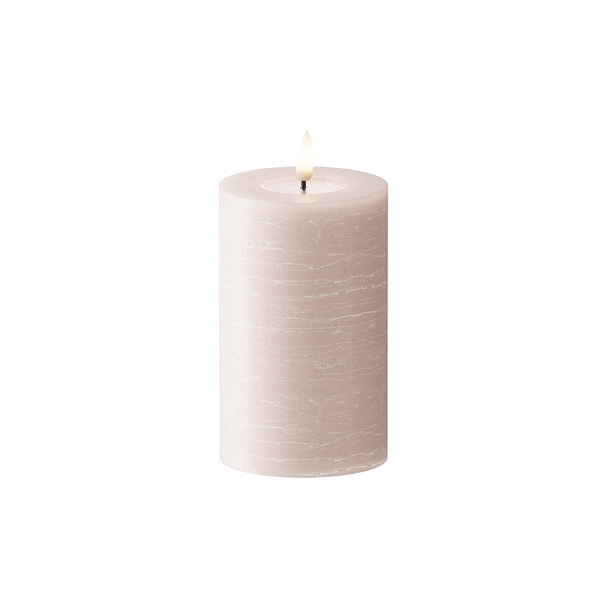 LED Blockljus WetLook Ø 7,5 x 12,5 cm Rosa