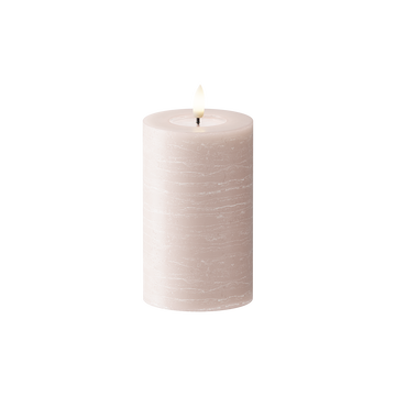 LED Blockljus WetLook Ø 7,5 x 12,5 cm Rosa