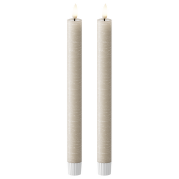 LED Kronelys WetLook Ø 2,2 x 24,5 cm Sand