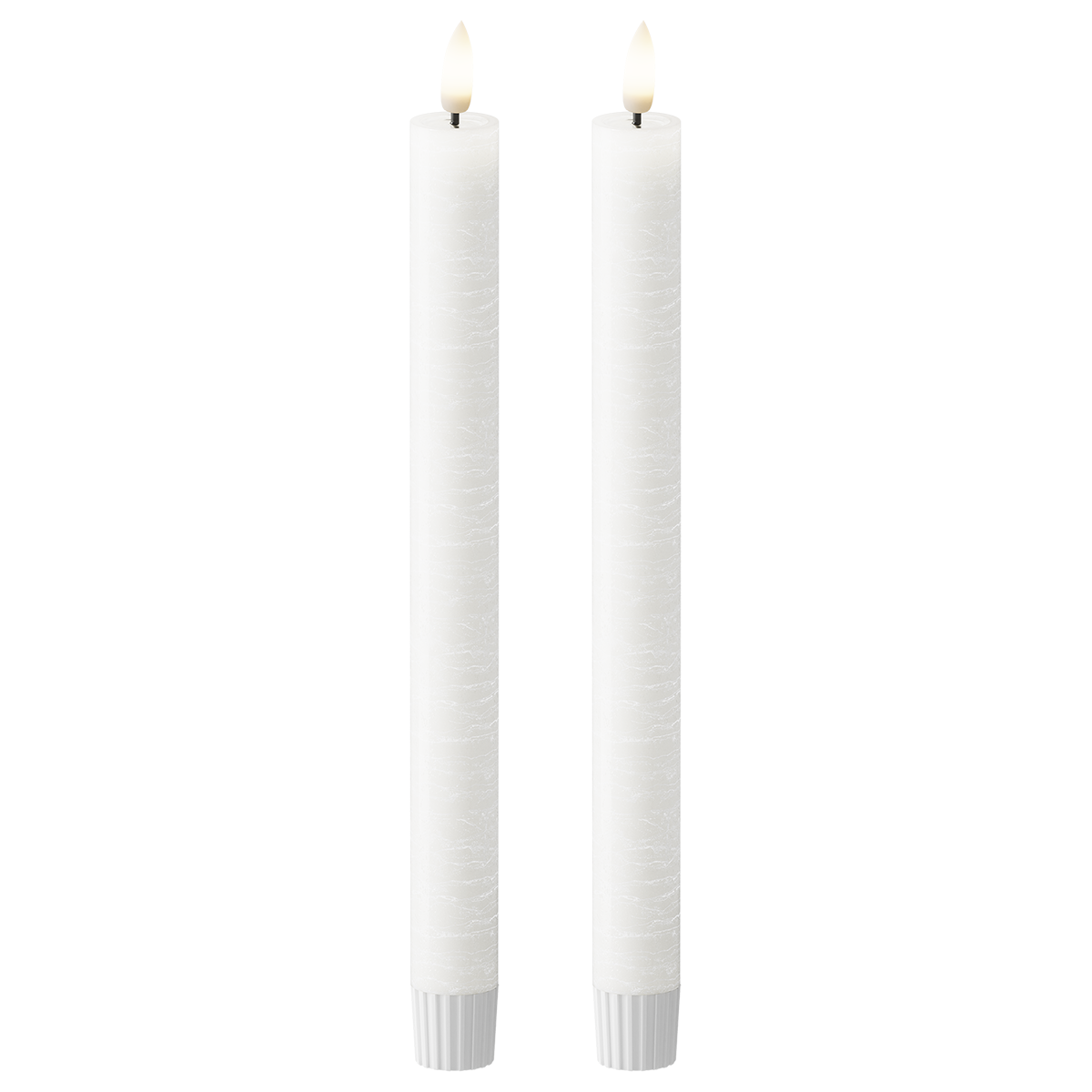 LEDs Vela fina WetLook Ø 2,2 x 24,5 cm Branco