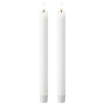 LEDs Vela fina WetLook Ø 2,2 x 24,5 cm Branco
