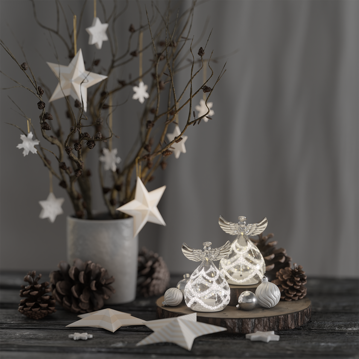 Deluxe Homeart Glasänglar 2 st 1