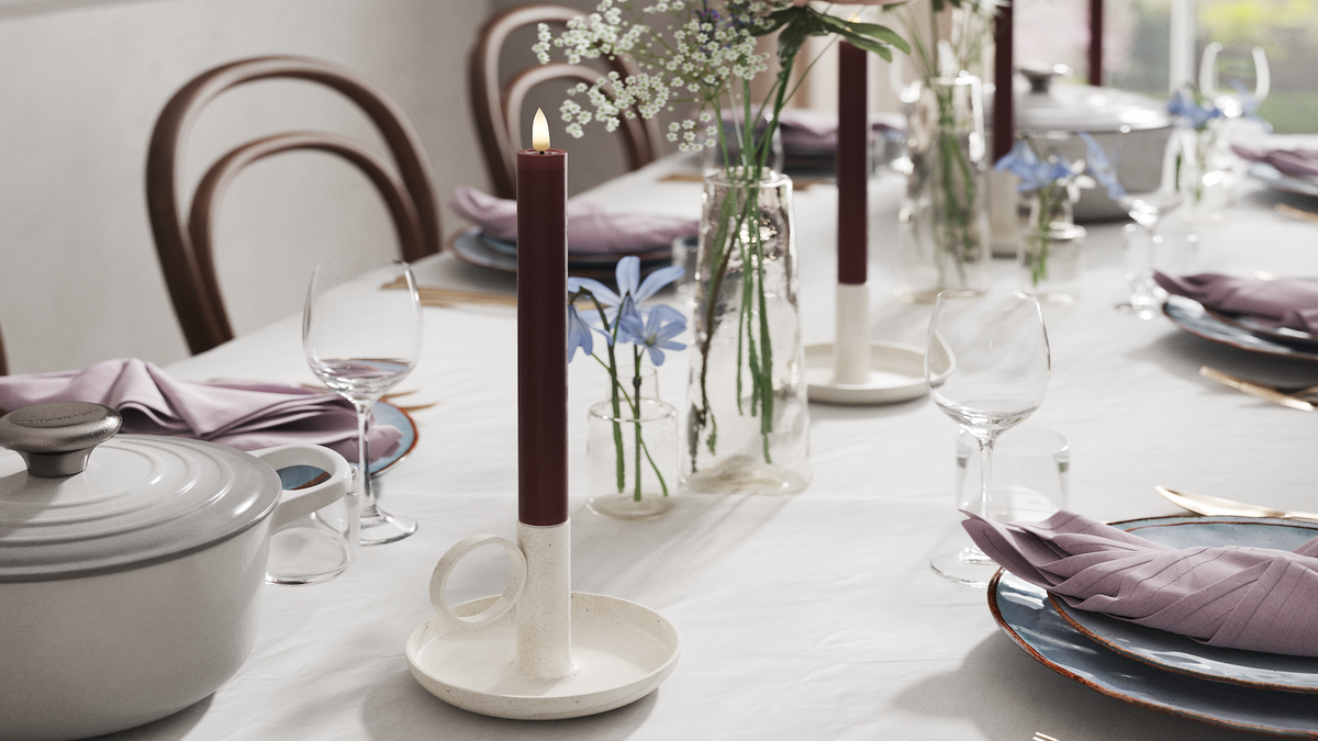 LED de vida real Vela fina Com design wetlook ™