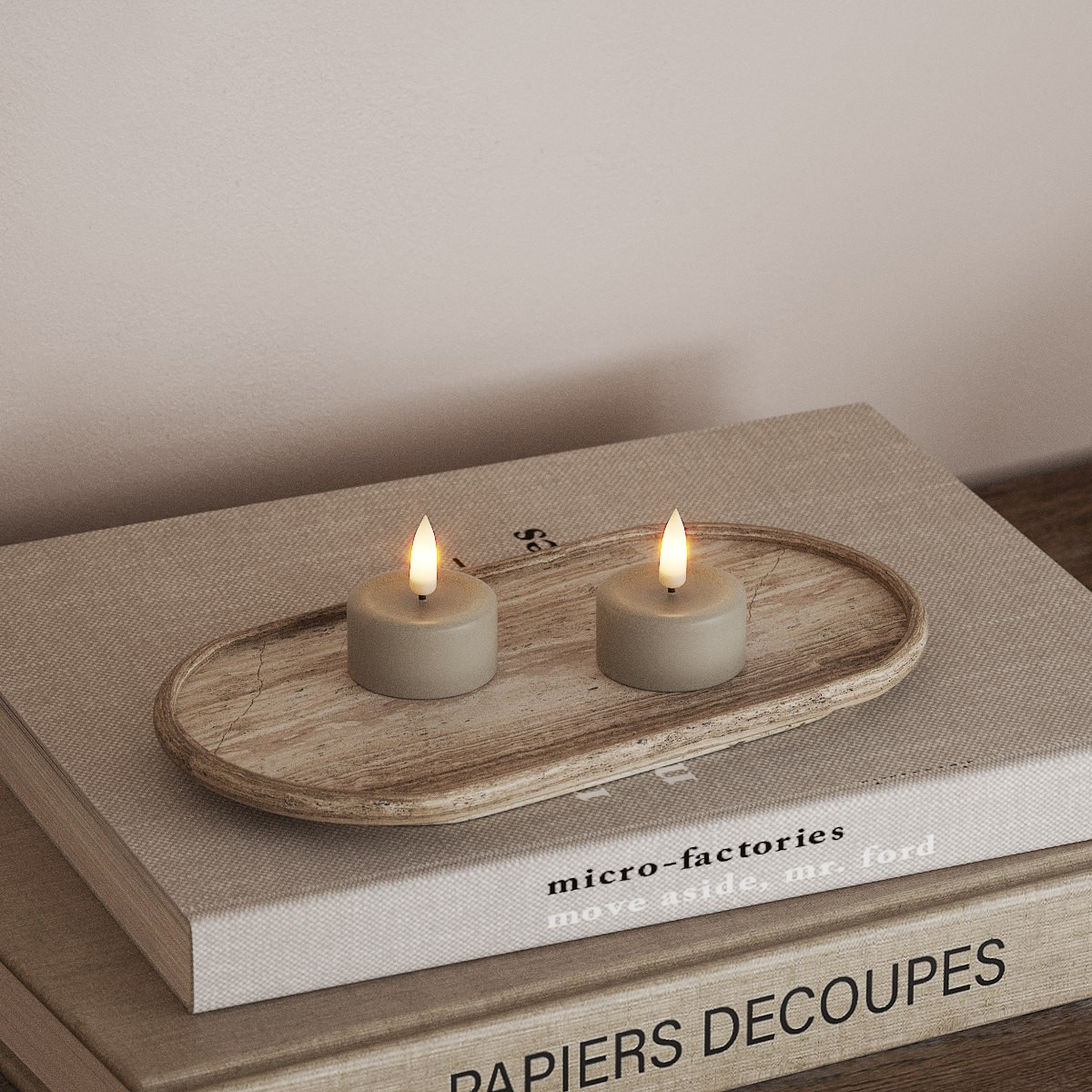 Deluxe Homeart LED Värmeljus 2 stycken Sand LED Värmeljus 3