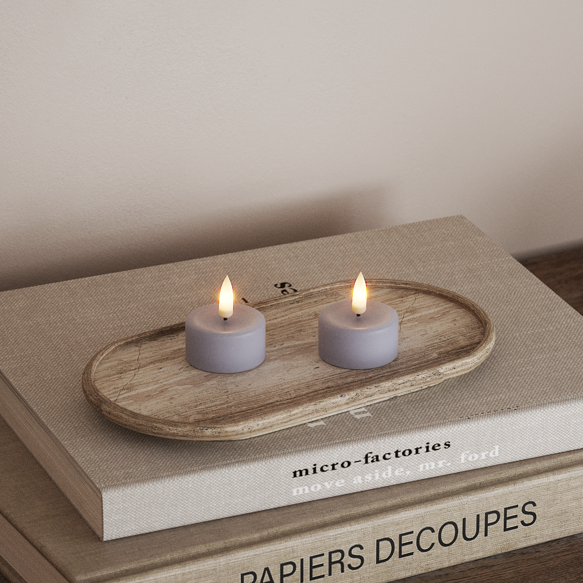 Deluxe Homeart LED Värmeljus 2 stycken Stövet blå LED Värmeljus 3