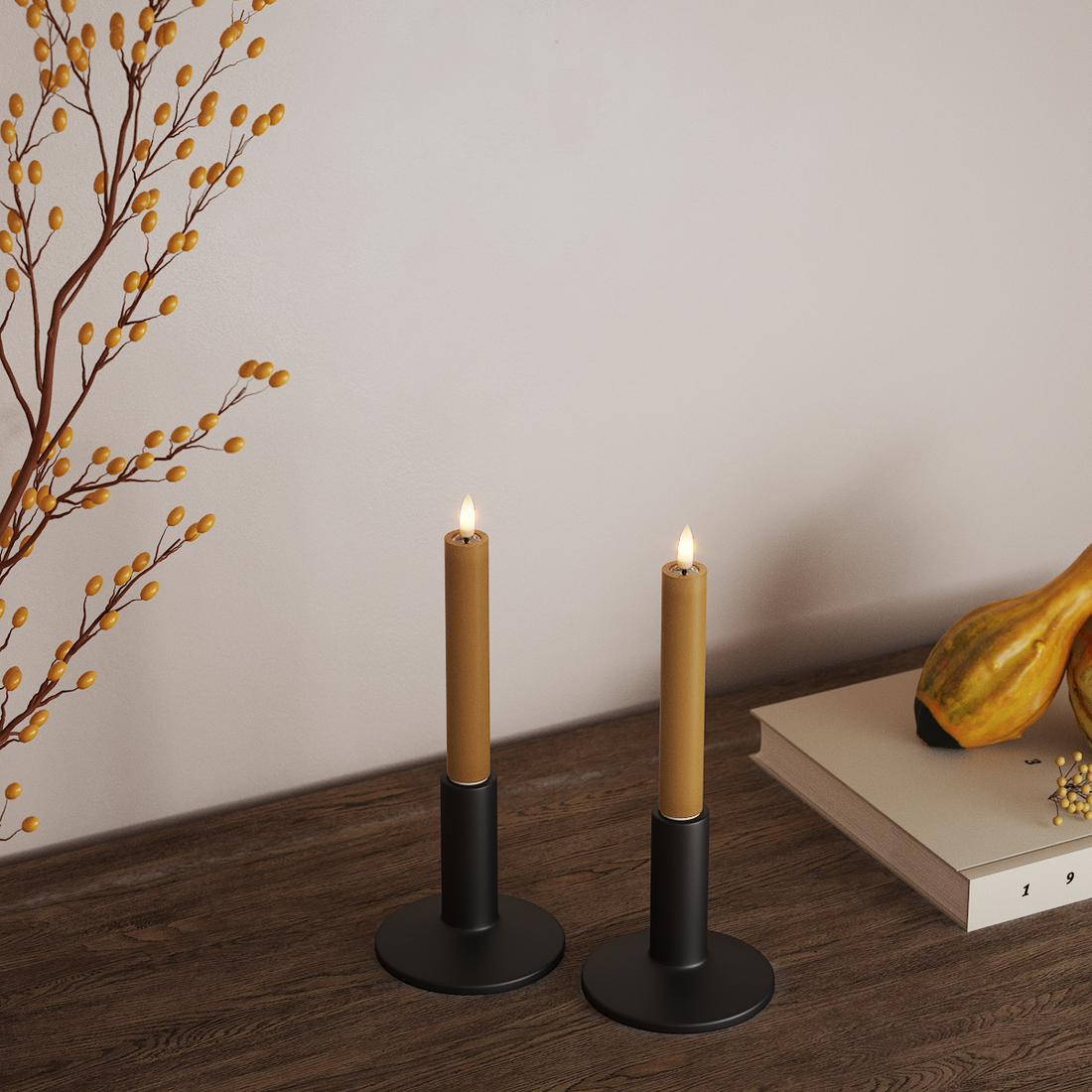 Deluxe Homeart LED Kronljus 2 st, Ø 2 x 15 cm Curry LED Kronljus 4