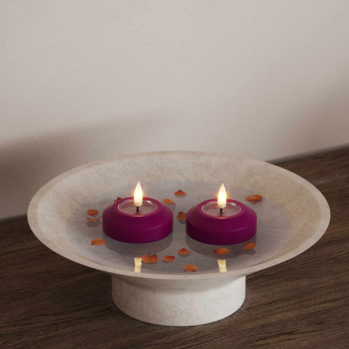 Deluxe Homeart LED Flytljus Ø 6,1 cm 2 st Violet LED flytande ljus 3