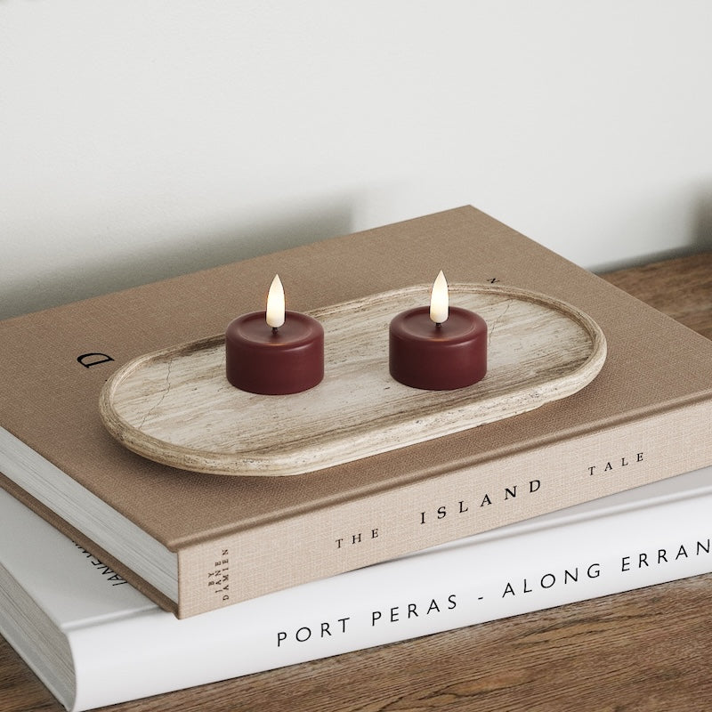 Deluxe Homeart LED Värmeljus 2 stycken Bourgogne