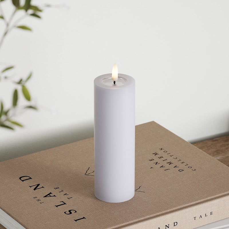 Deluxe Homeart LED Blockljus Ø 5 x 15 cm Stövet blå