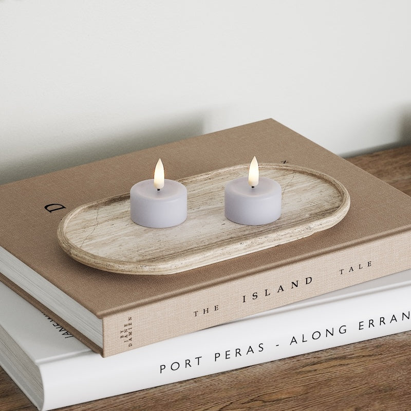 Deluxe Homeart LED Värmeljus 2 stycken Stövet blå