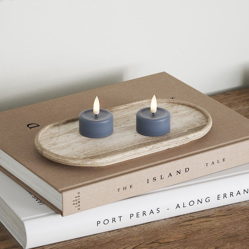 Deluxe Homeart LED Värmeljus 2 stycken Isblå