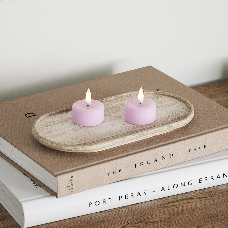 Deluxe Homeart LED Värmeljus 2 stycken Lavendel