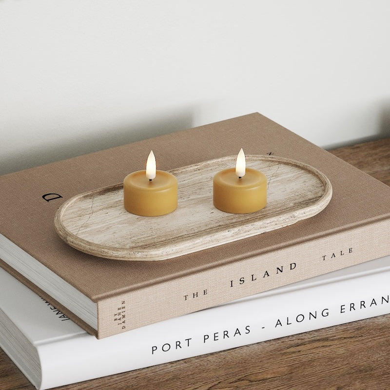 Deluxe Homeart LED Värmeljus 2 stycken Curry