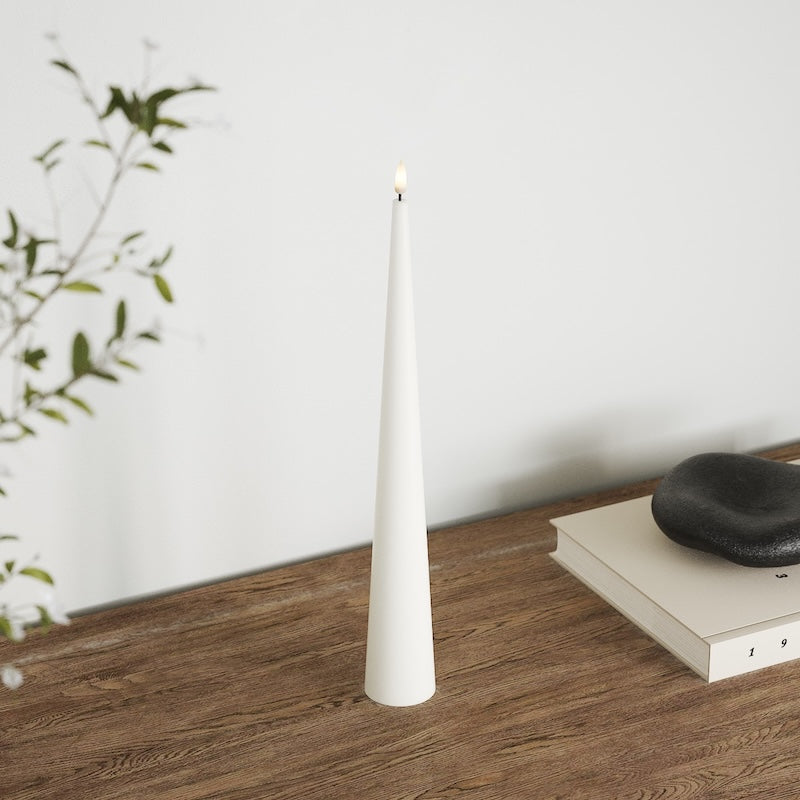 Deluxe Homeart Konljus D 5 x H 38 cm Vit