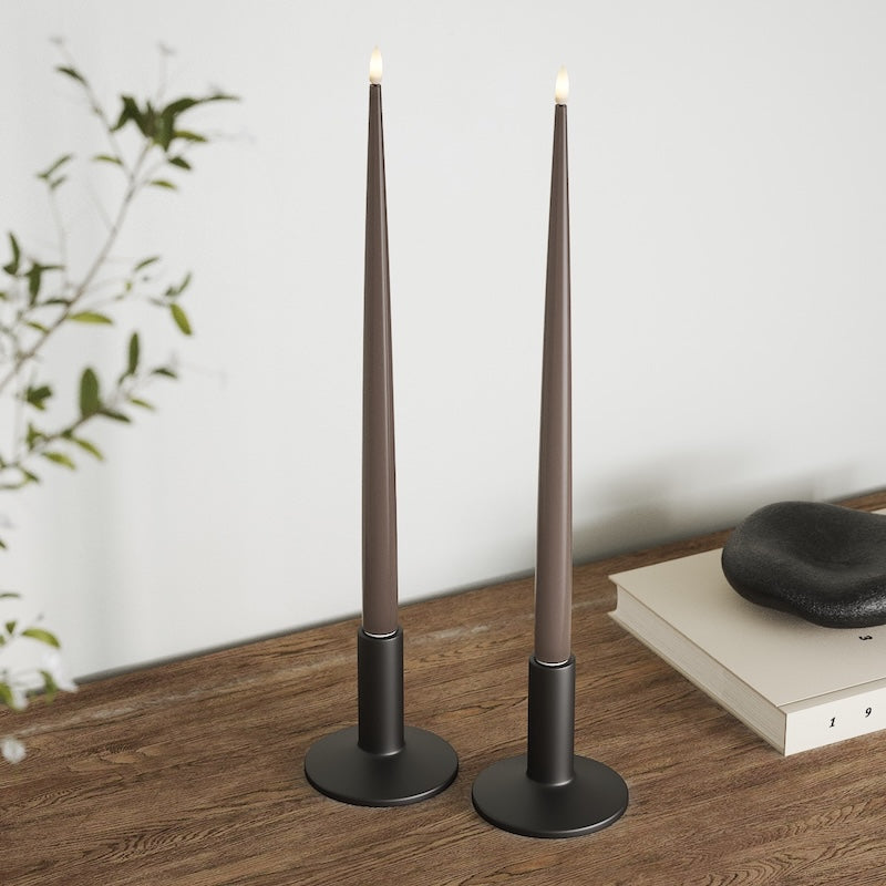 Deluxe Homeart LED Ljus Med Lack med lack, 2 st (38 cm) Mocca