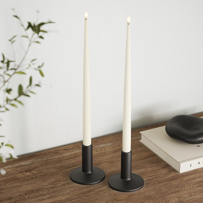 Deluxe Homeart LED Ljus Med Lack med lack, 2 st (38 cm) Kräm