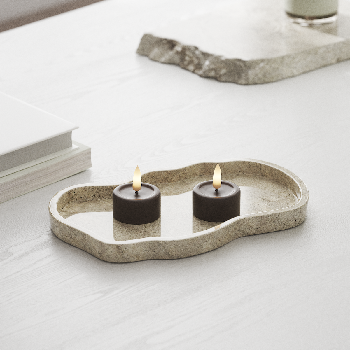 Deluxe Homeart LED Värmeljus 2 stycken Mocca LED Värmeljus 1