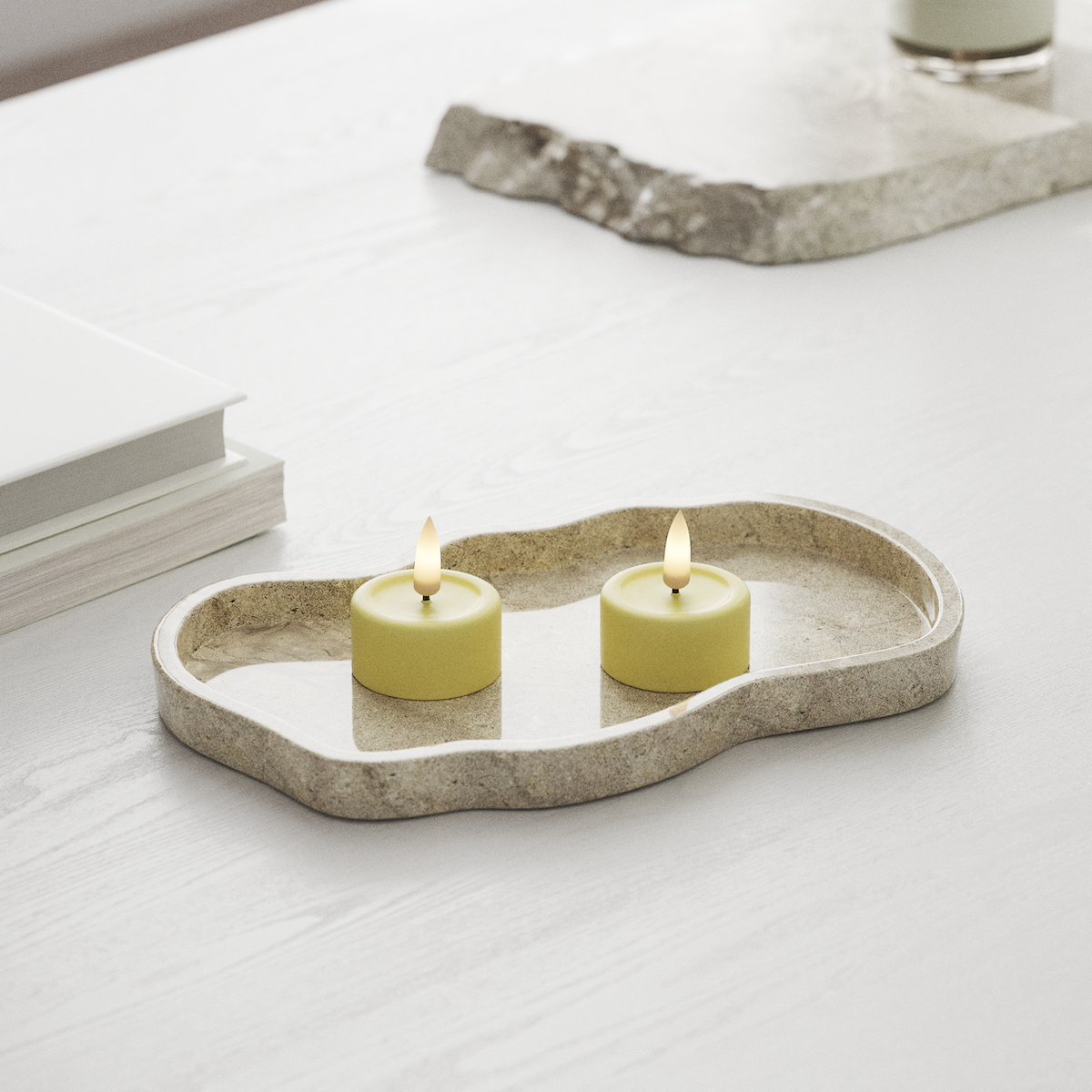 Deluxe Homeart LED Värmeljus 2 stycken Ljusgul LED Värmeljus 1