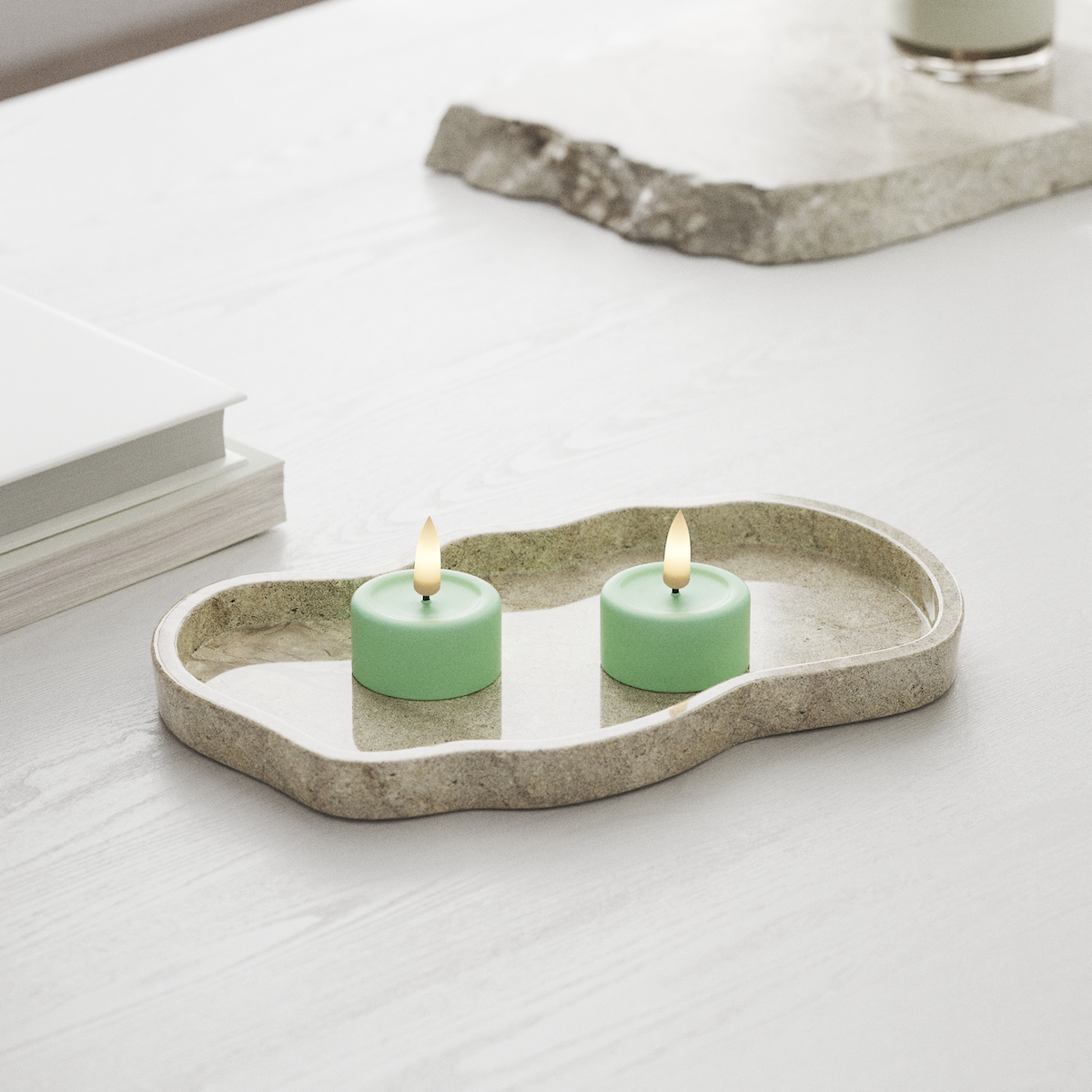 Deluxe Homeart LED Värmeljus 2 stycken Mint LED Värmeljus 1