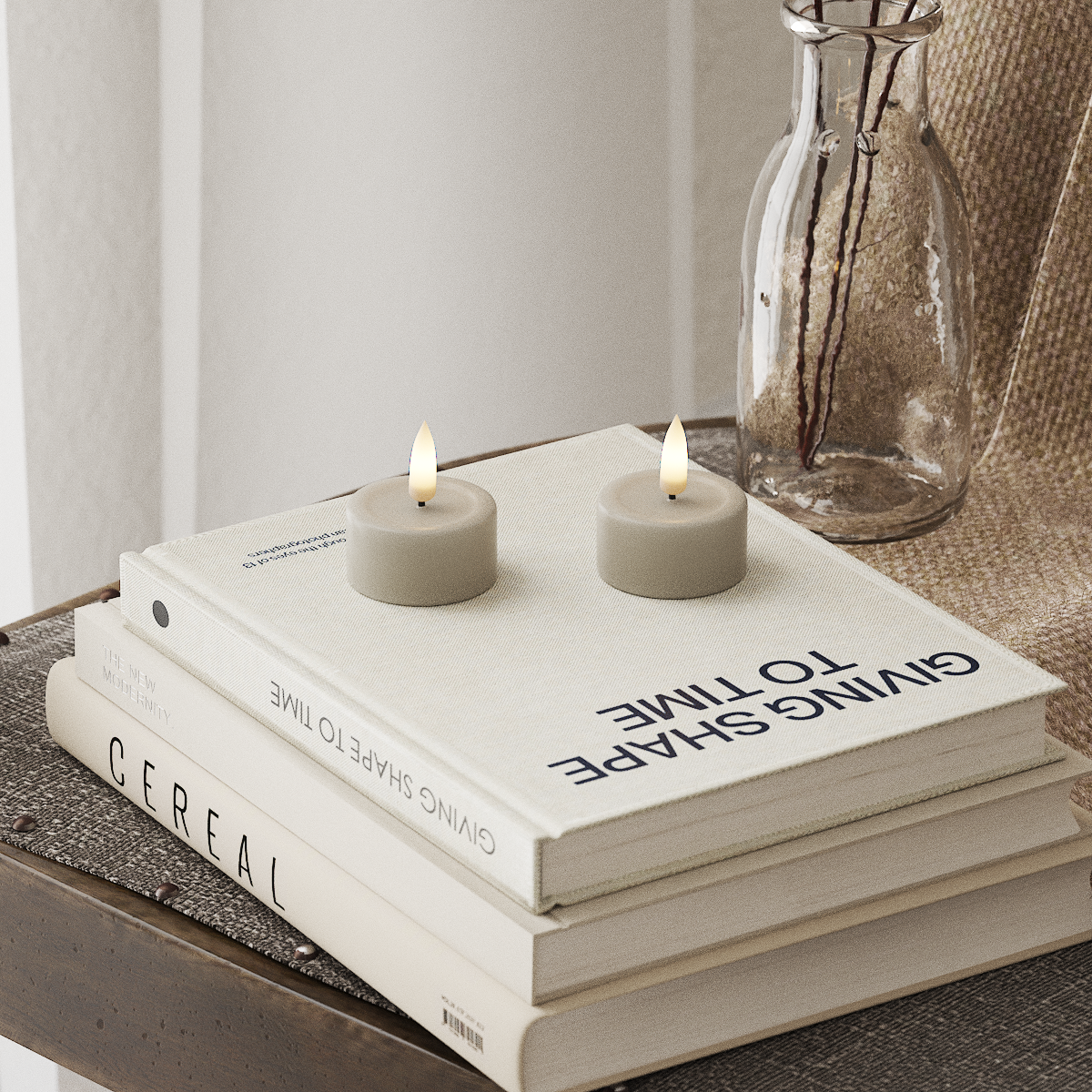 Deluxe Homeart LED Värmeljus 2 stycken Sand LED Värmeljus 4