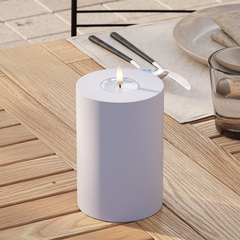 Deluxe Homeart Utomhus LED Blockljus Ø 10 x 15 cm Stövet blå