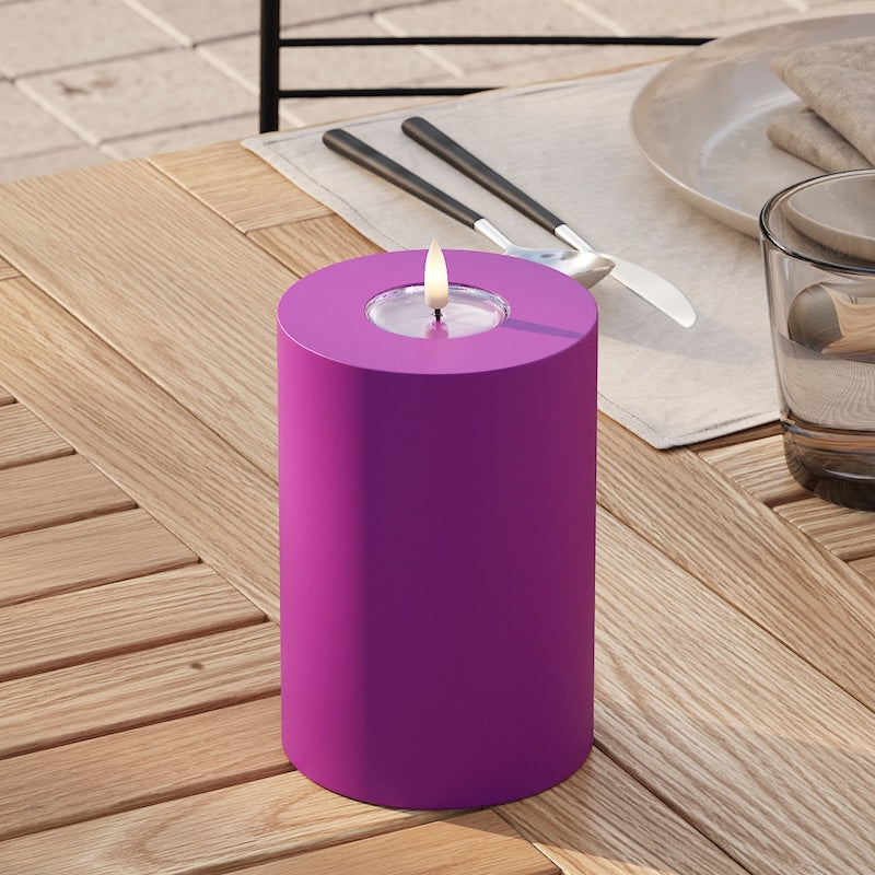 Deluxe Homeart Utomhus LED Blockljus Ø 10 x 15 cm Violet LED utomhusljus Blockljus 2