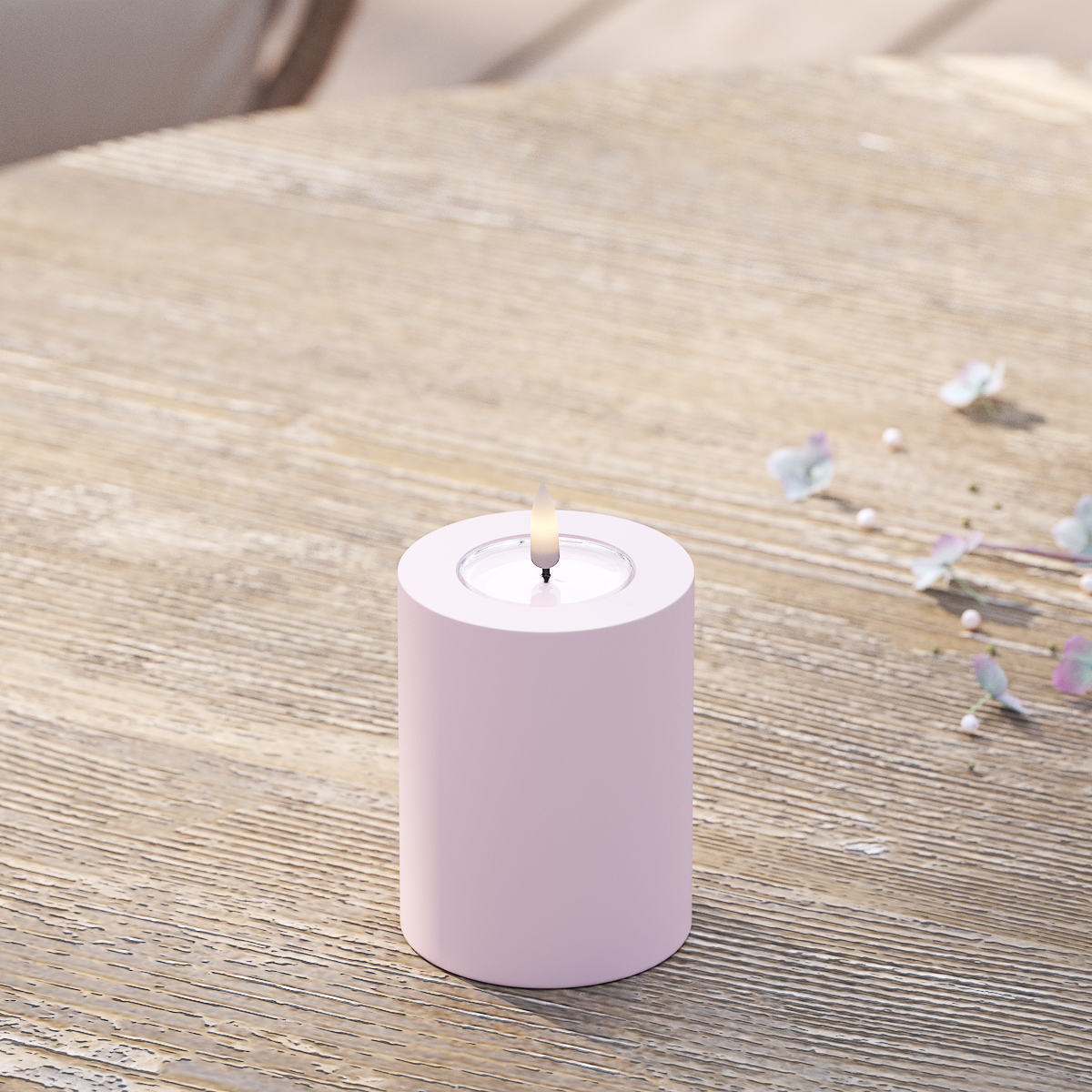 Deluxe Homeart Utomhus LED Blockljus Ø 7,5 x 10 cm Stövet röd LED utomhusljus Blockljus 2