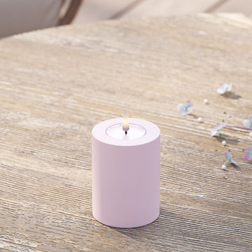 Deluxe Homeart Utomhus LED Blockljus Ø 7,5 x 10 cm Stövet röd LED utomhusljus Blockljus 2