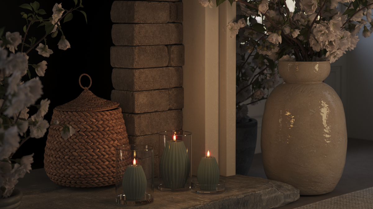 LED Rilleljus Med naturtro LED flamma