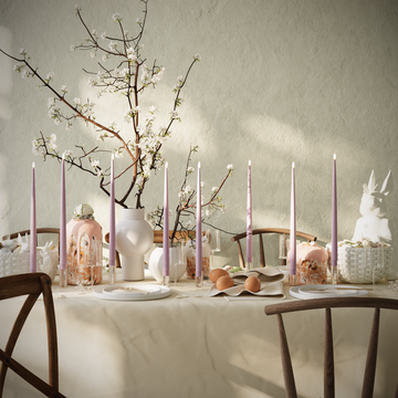 Deluxe Homeart LED Ljus Med Lack paket - Ljuslila - 8 stycken 38 cm Ljus Med Lack paket 1