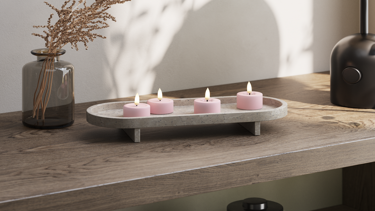 LED de vida real Vela de chá Com design wetlook ™