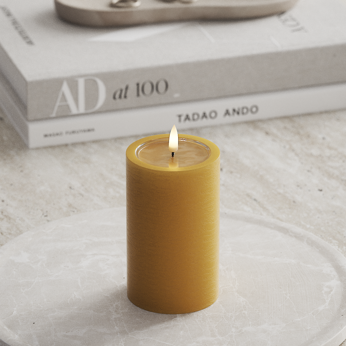 Deluxe Homeart Unique LED Bloklys D 7,5 x 12,5 cm Karry unique bloklys 1