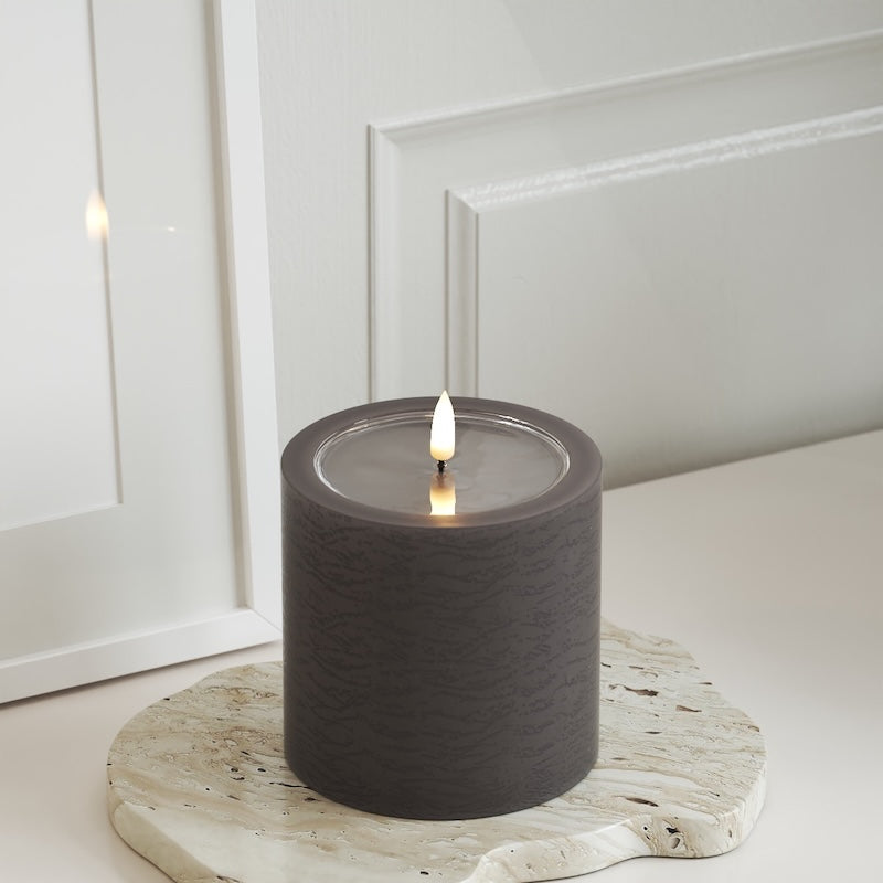 Unique Candles Unique LED Blockljus D 10 x 10 cm Mocca