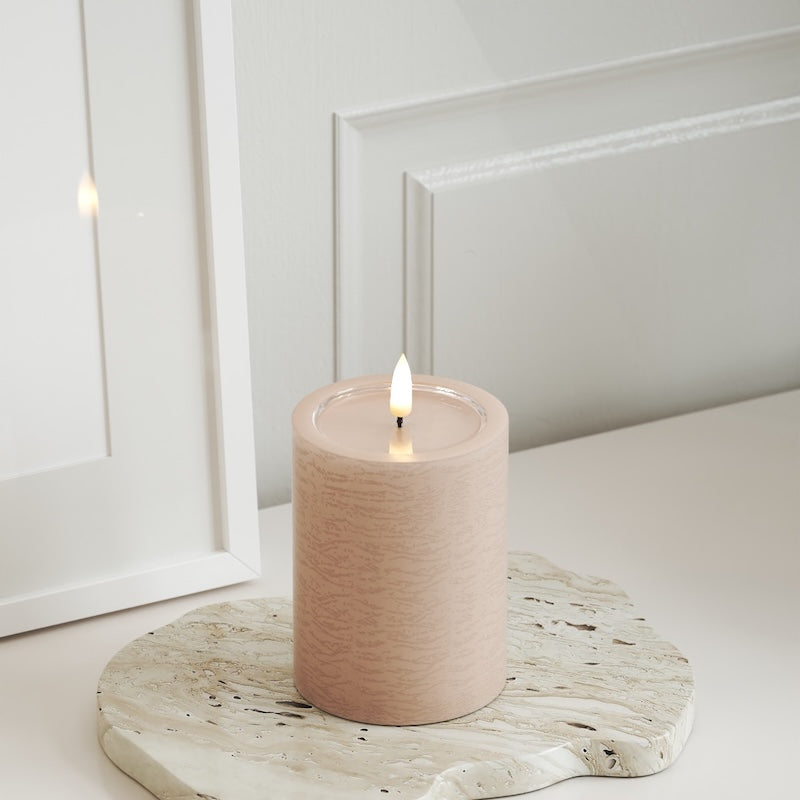 Unique Candles Unique LED Blockljus D 7,5 x 10 cm Rose