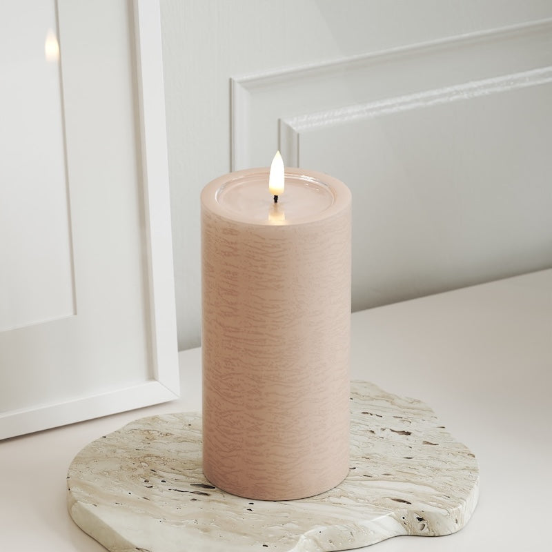 Unique Candles Unique LED Blockljus D 7,5 x 15 cm Rose