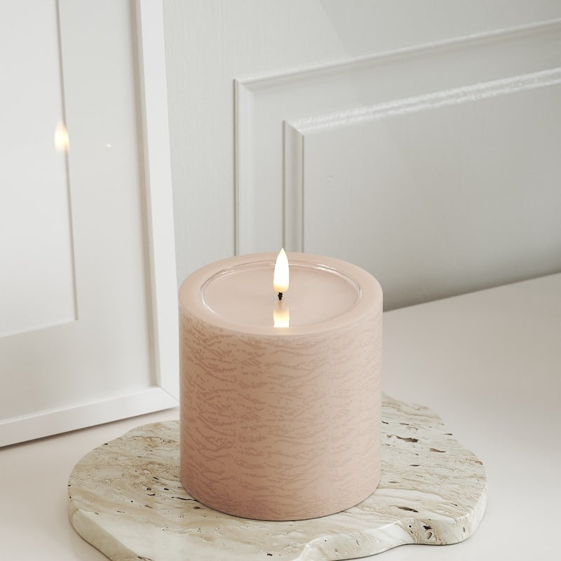 Unique Candles Unique LED Blockljus D 10 x 10 cm Rose