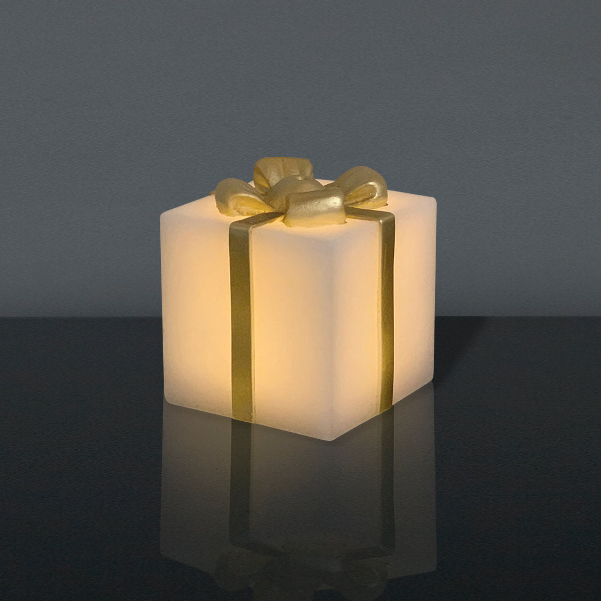 LED-present med guld rosett (Mellan)